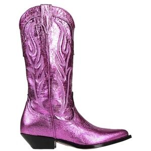 SONORA $990 NEW Pink Santa Fe Cowboy Boots Made In Italy 38 7.5